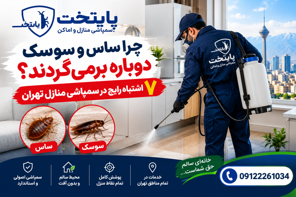 چرا ساس و سوسک دوباره برمیگردند؟ ۷ اشتباه رایج در سمپاشی منازل تهران